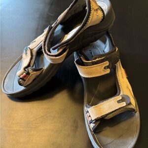 Teva Black and Tan Sandals